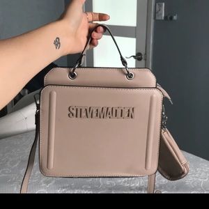 Steve Madden beige bevelyn purse